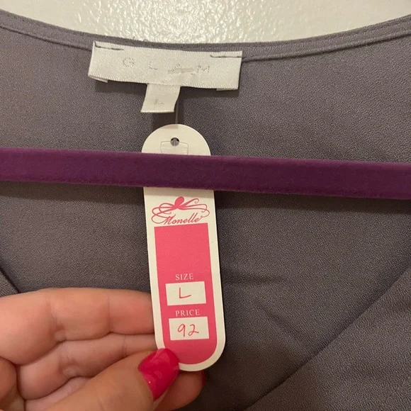 Glam grey draw string dress - Picture 4 of 4